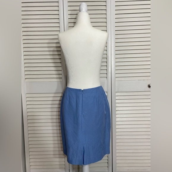 4P Casual Corner Annex Petite Blue Suiting Skirt - Picture 4 of 7
